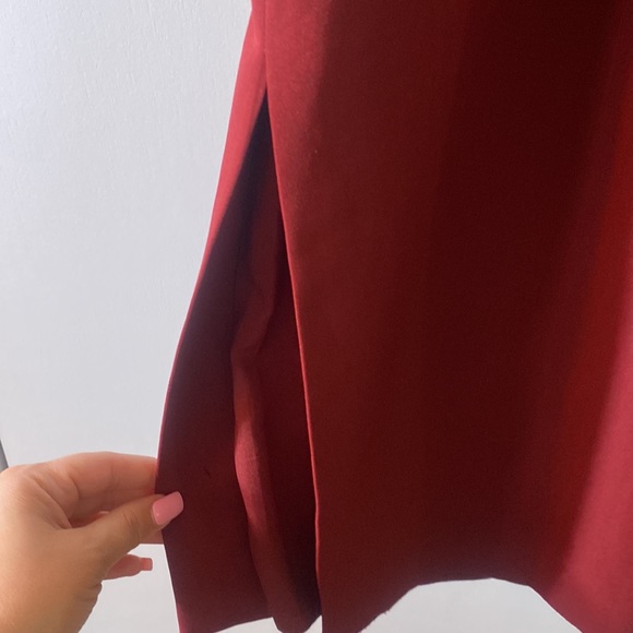 Milly off the Shoulder Burgundy Cocktail Dress